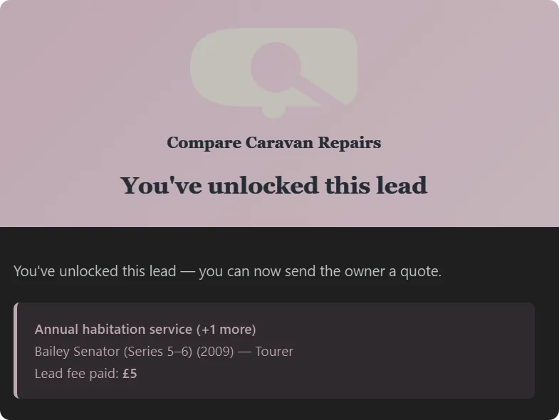 how to get more caravan repair work